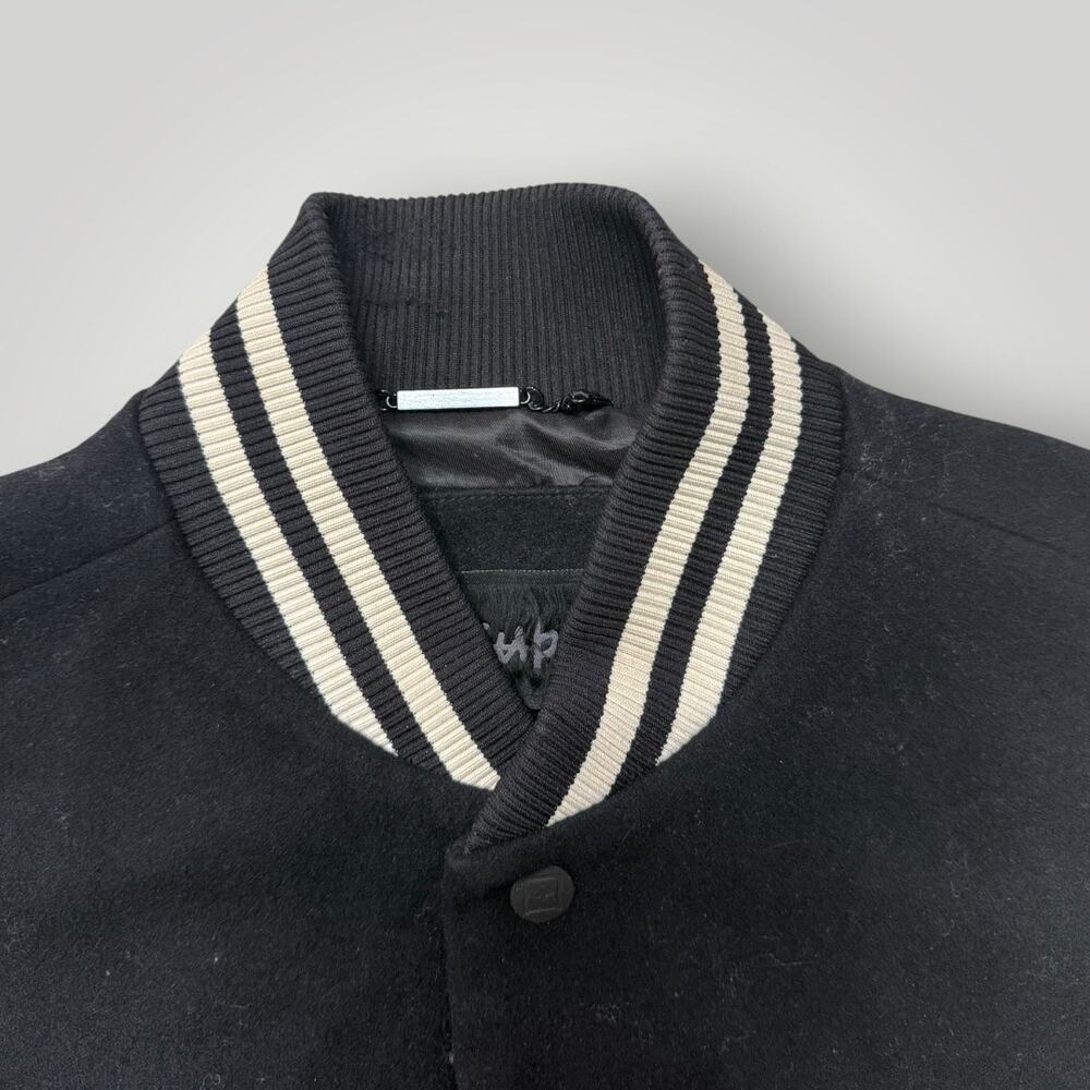Ksubi King Letterman  Jacket Leather Sleeves Wool Blend Logo  sz M - Picture 3 of 13